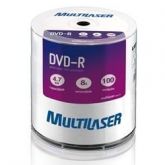 DVD-R Multilaser 8x 4.7gb C/logo - 100 Unidades (Shrink)